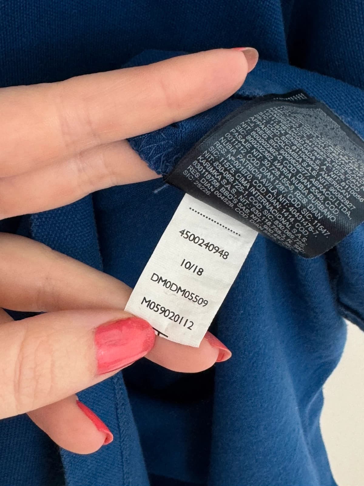 Polo Tommy Jeans bleu col liseré taille S - FP260244 - Photo 5/7