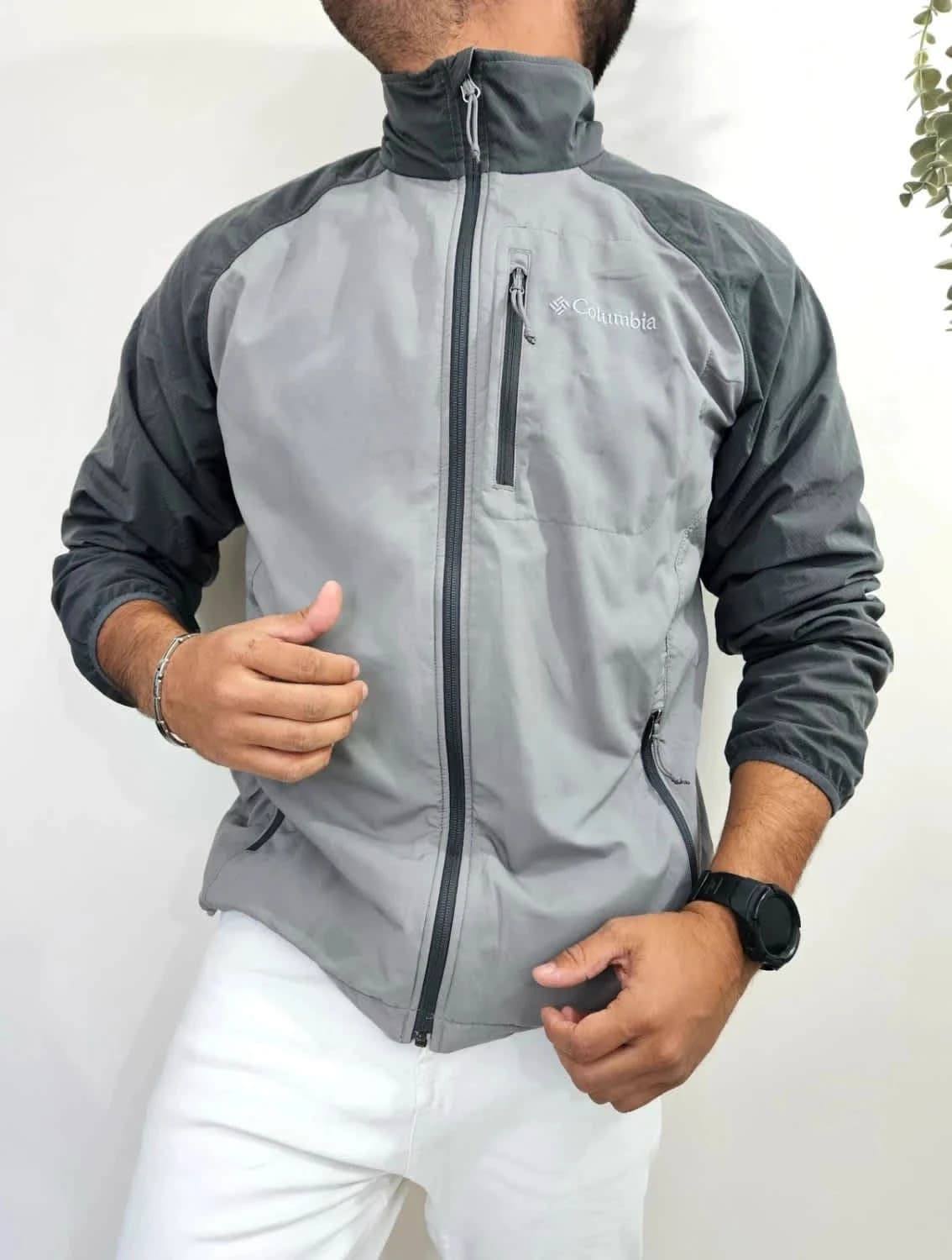Veste Columbia Softshell coupe-vent outdoor gris taille L - Photo 1/8
