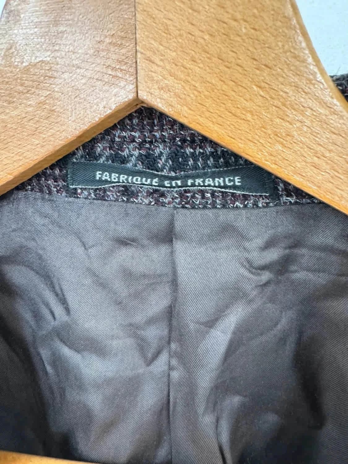 Blazer vintage Yves Saint Laurent en laine motif tartan Fabriqué en France taille L - Photo 3/12