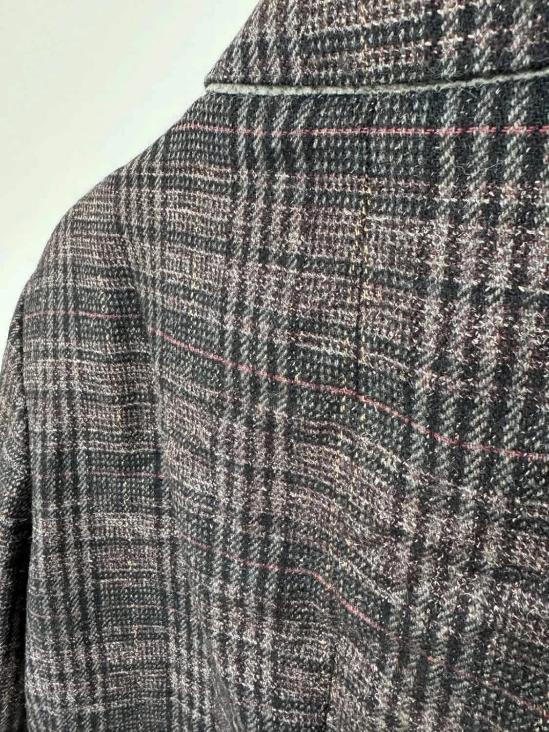 Blazer vintage Yves Saint Laurent en laine motif tartan Fabriqué en France taille L - Photo 10/12