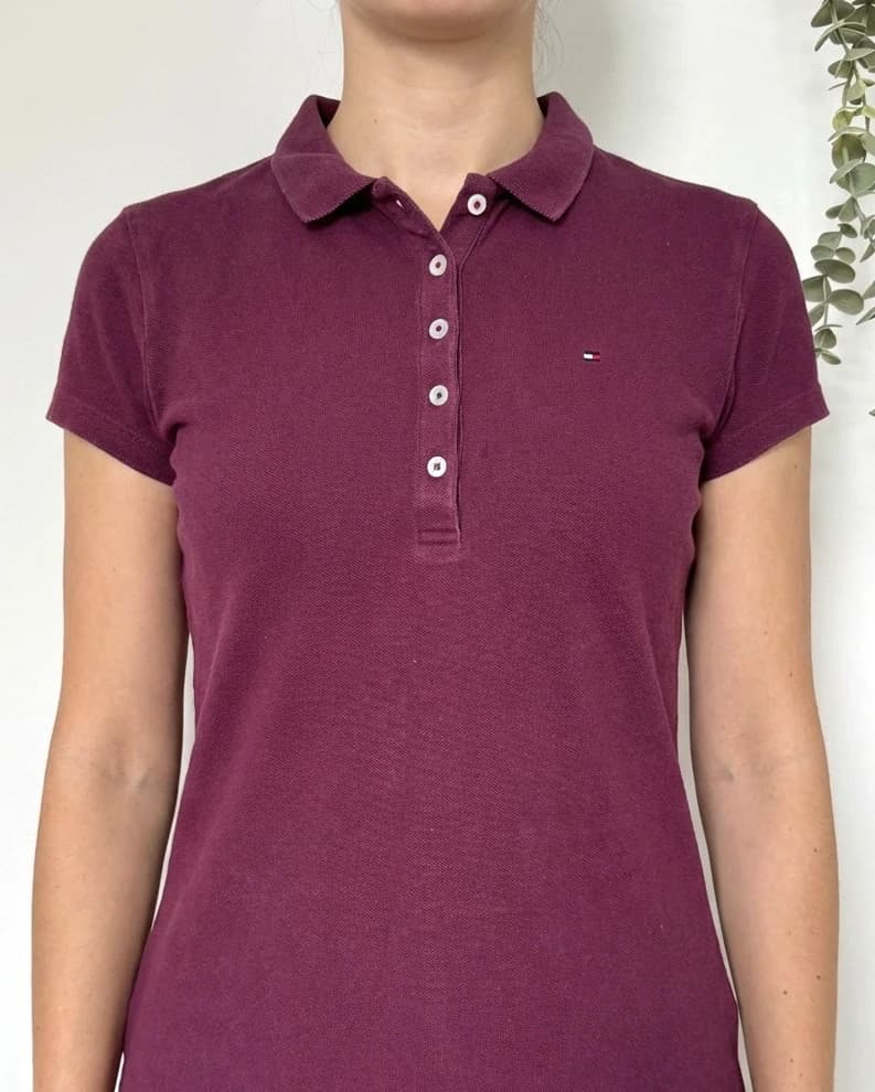 Polo piqué slim fit Tommy Hilfiger prune bordeaux taille XS - FP260230 - Photo 1/7