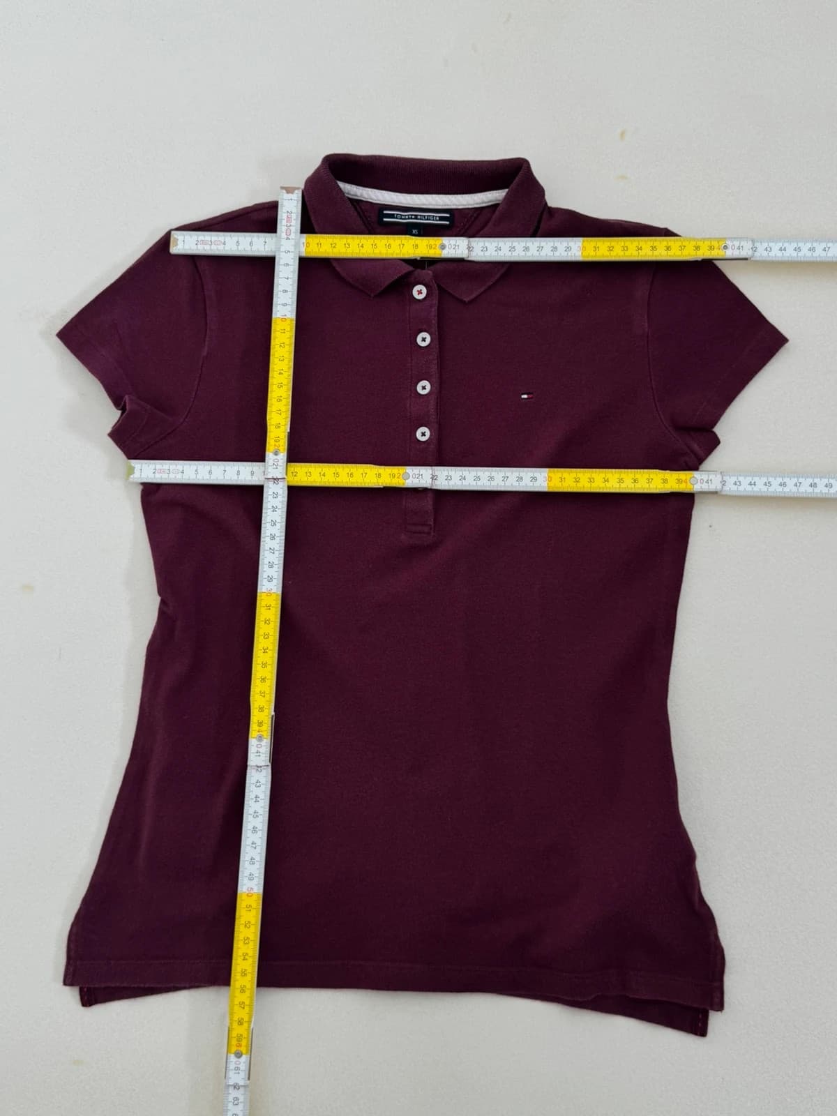 Polo piqué slim fit Tommy Hilfiger prune bordeaux taille XS - FP260230 - Photo 7/7