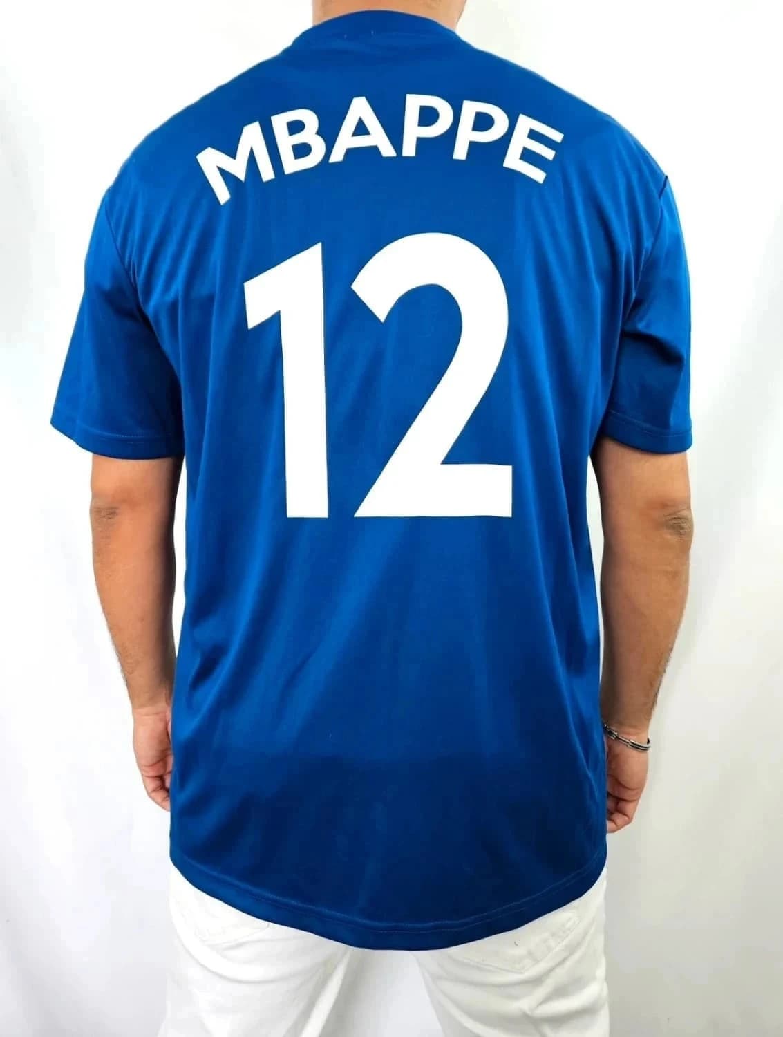Maillot de foot bleu Mbappé n°12 équipe de France - Photo 2/7