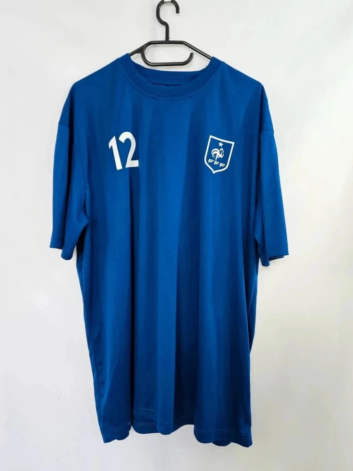 Maillot de foot bleu Mbappé n°12 équipe de France - Photo 6/7