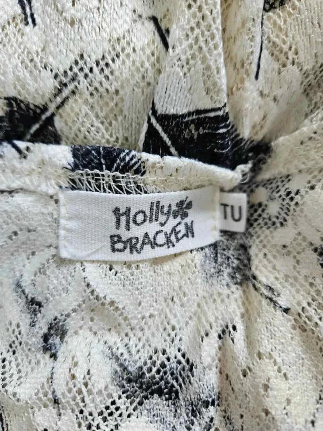 Débardeur crème dentelle Molly Bracken motif plumes taille unique - Photo 4/5