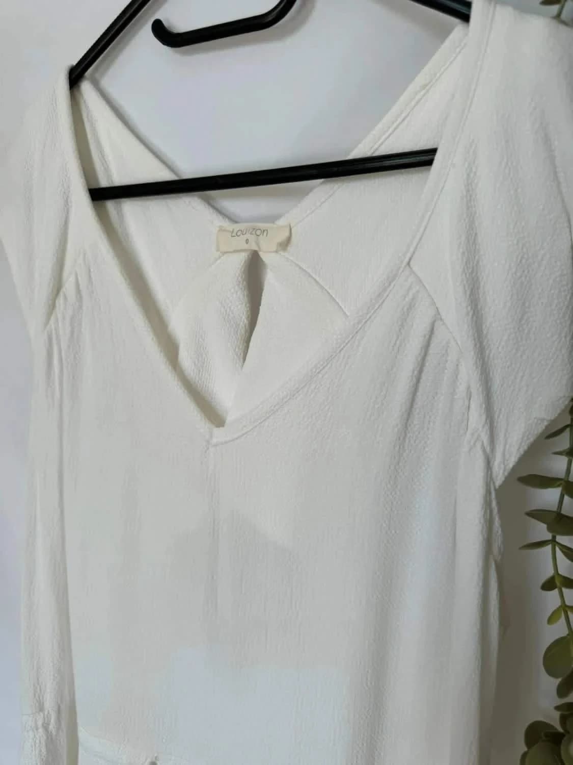 Robe blanche Louizon col V parfaite pour l’été taille S - Photo 3/5