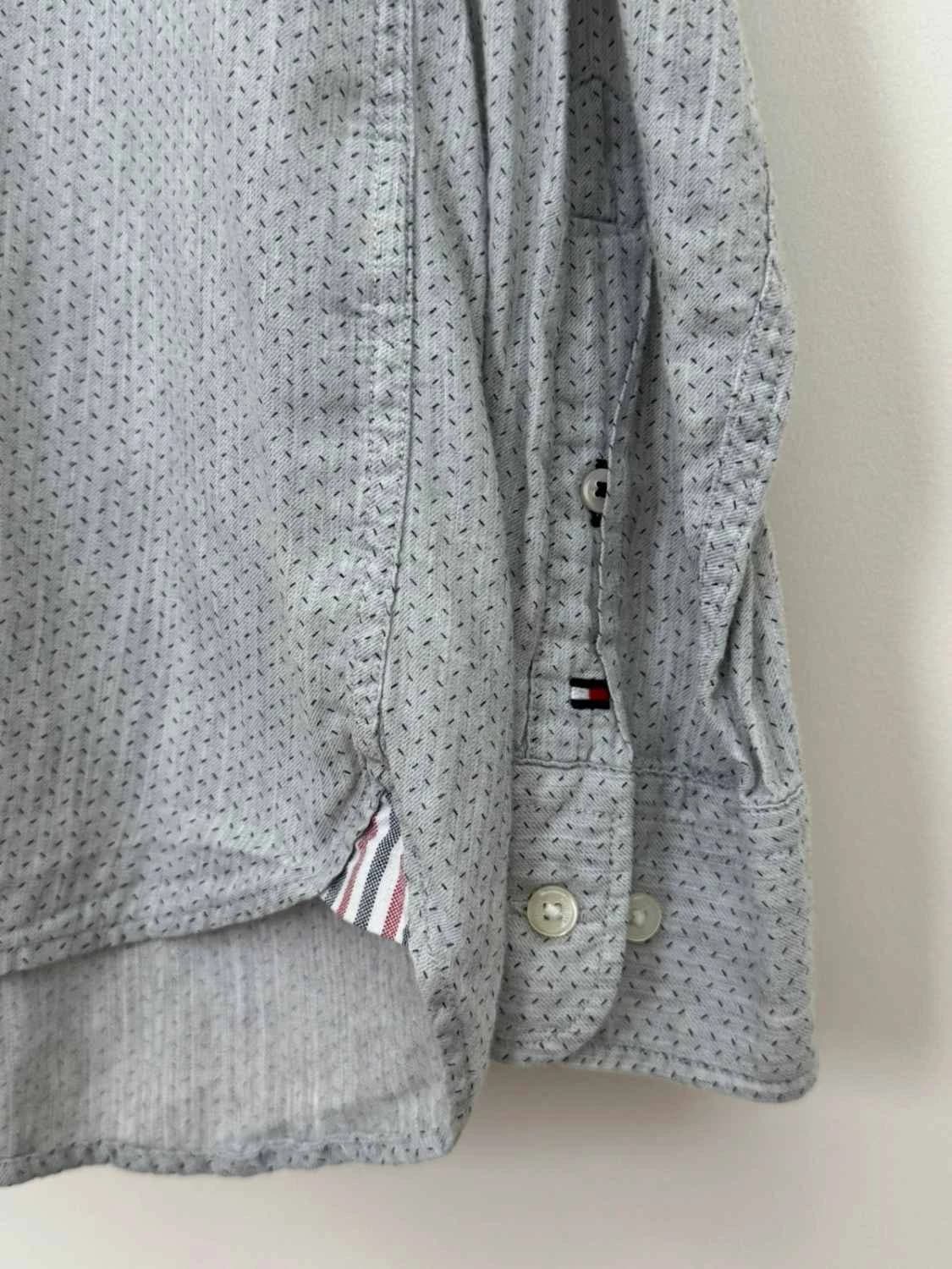 Chemise coton slim fit Tommy Hilfiger gris clair à motifs taille M - FP260122 - Photo 3/8