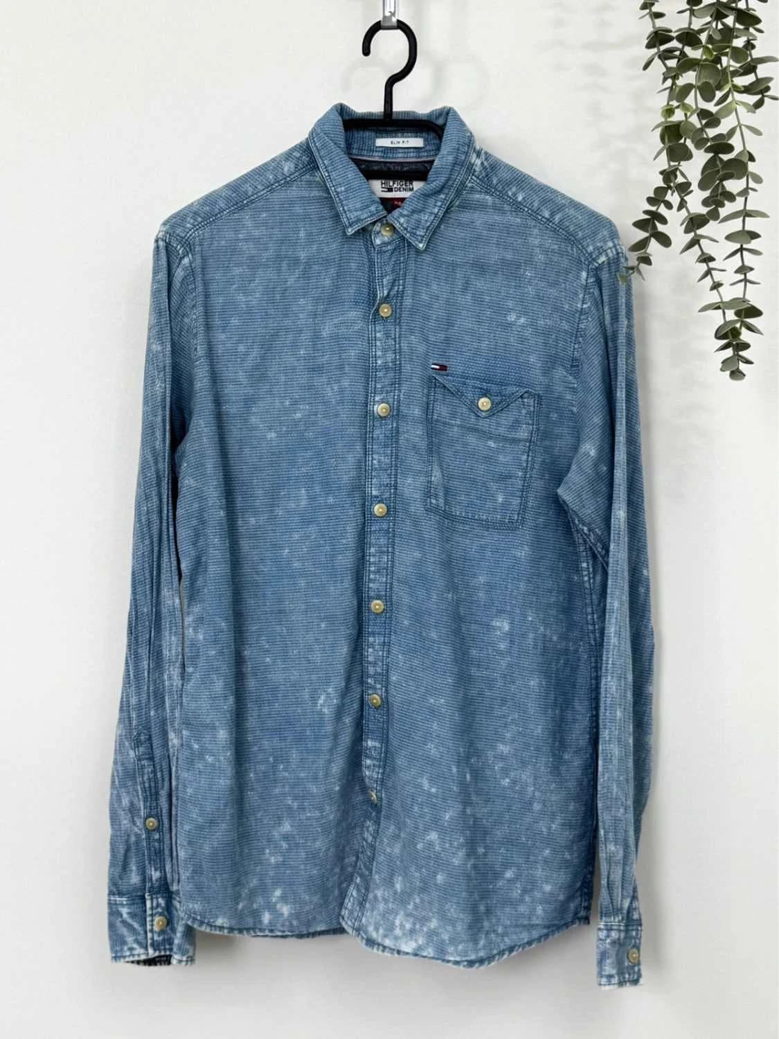 Chemise effet denim slim Tommy Hilfiger bleu taille XS - FP260141 - Photo 2/9