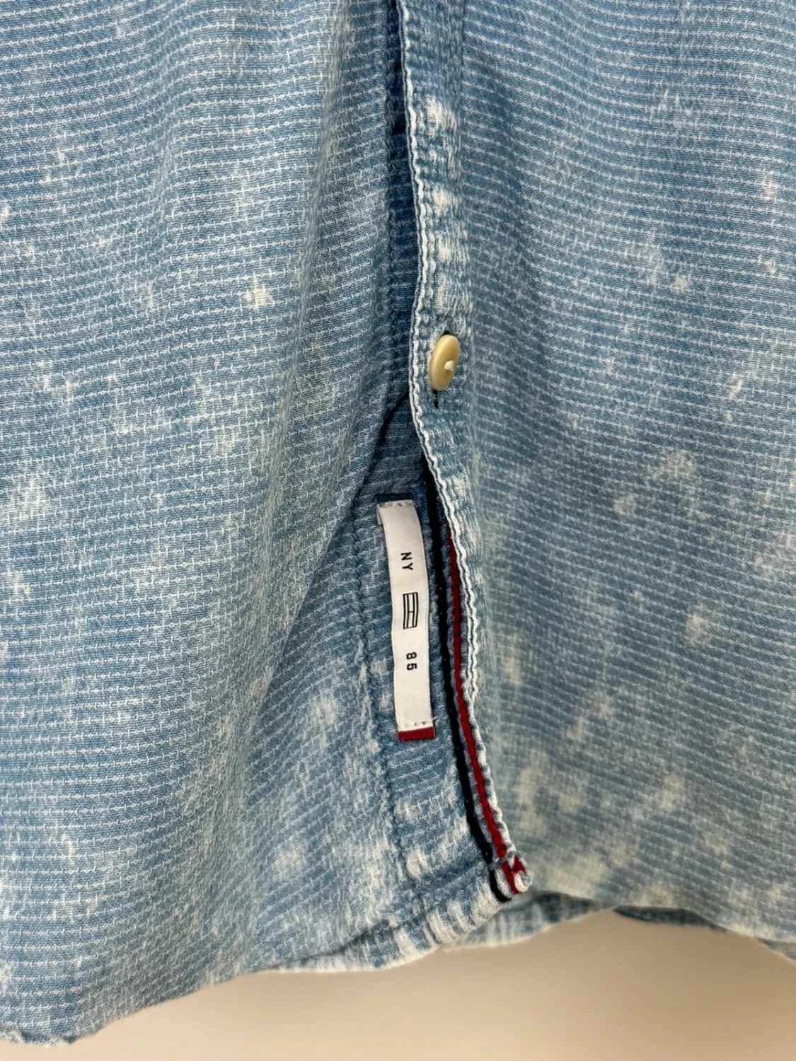 Chemise effet denim slim Tommy Hilfiger bleu taille XS - FP260141 - Photo 6/9