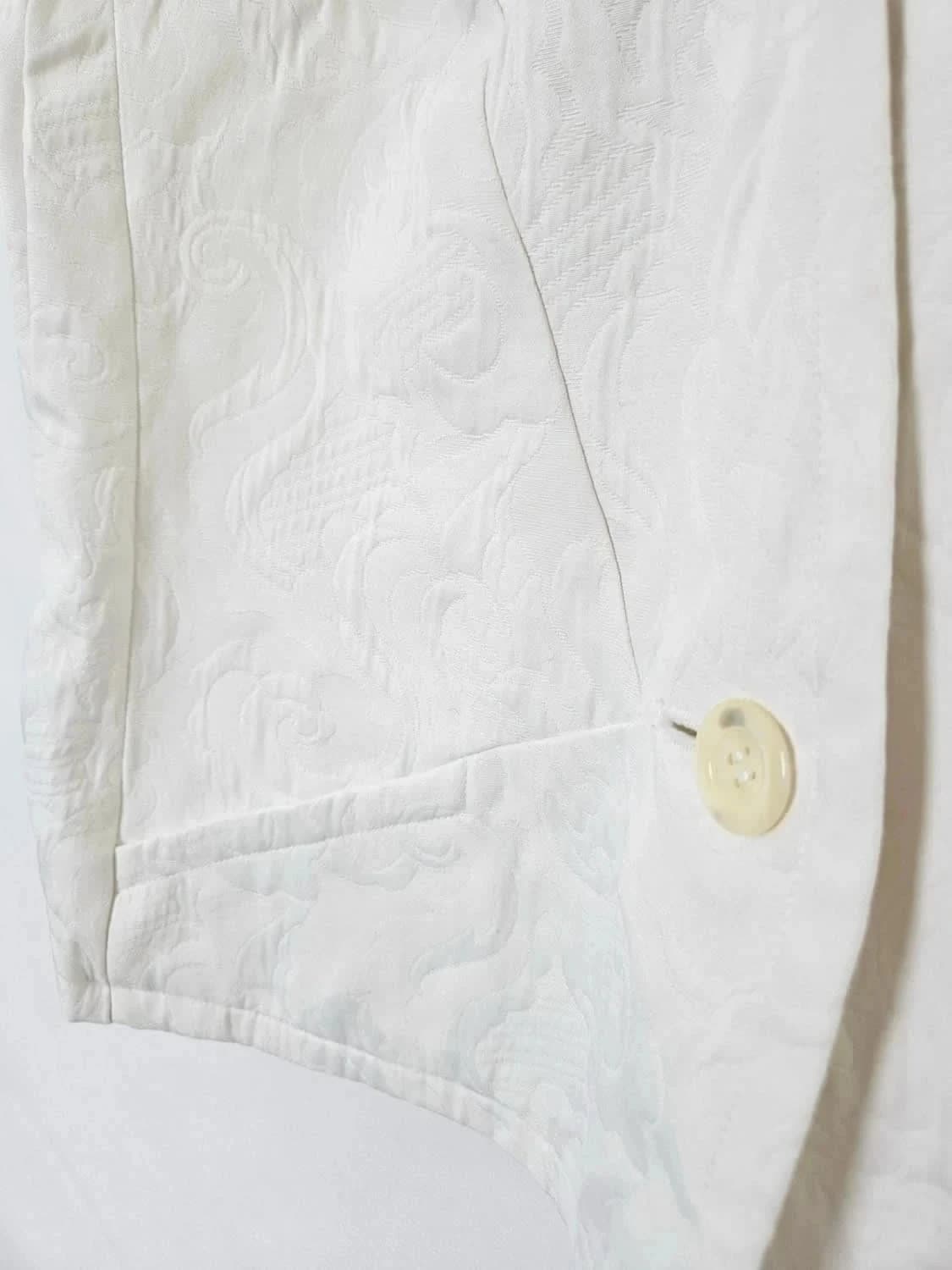 Gilet sans manches vintage Weill brodé blanc - Photo 5/7