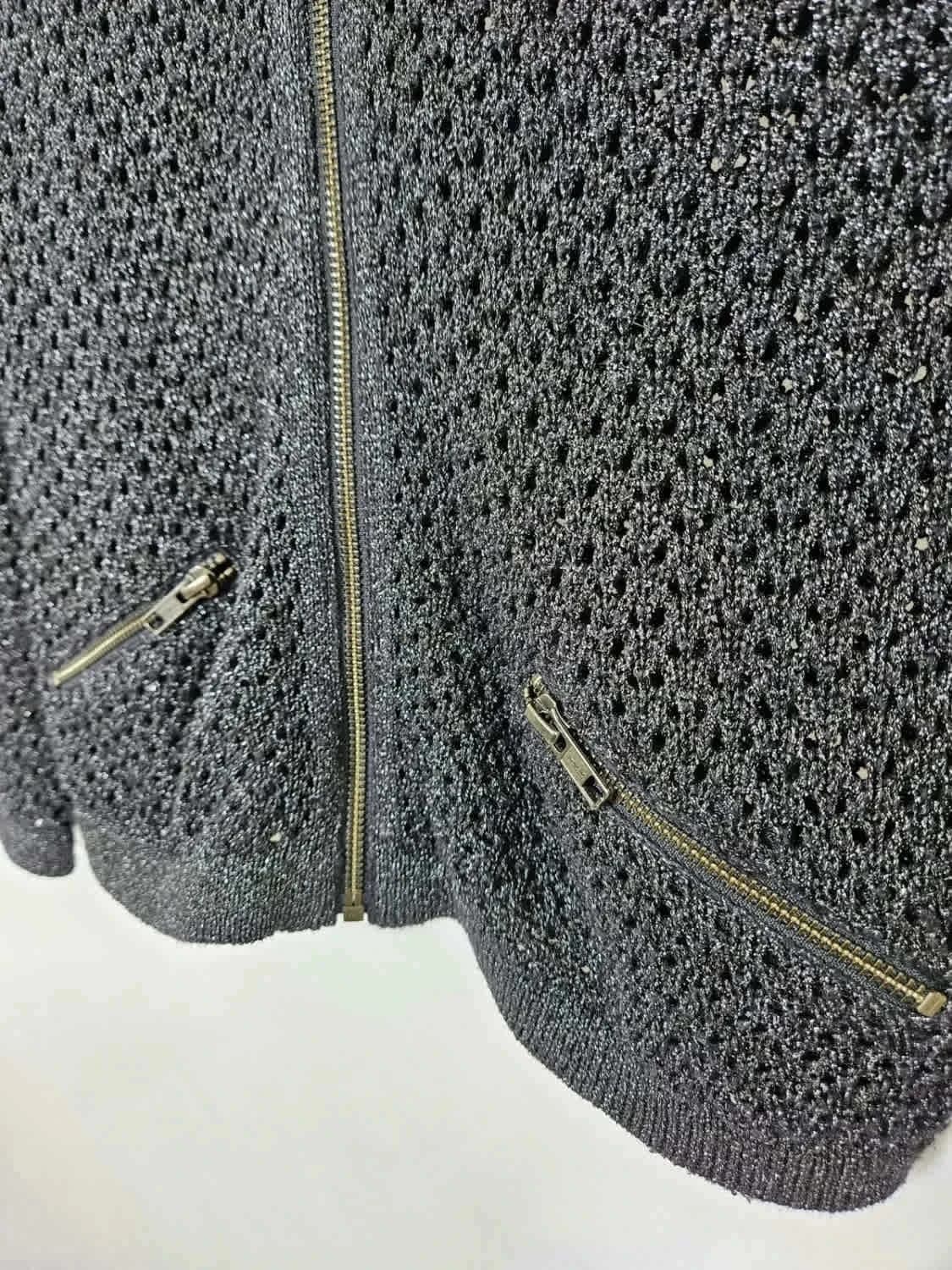 Gilet bleu pailleté en maille Kookaï taille XS - Photo 4/6