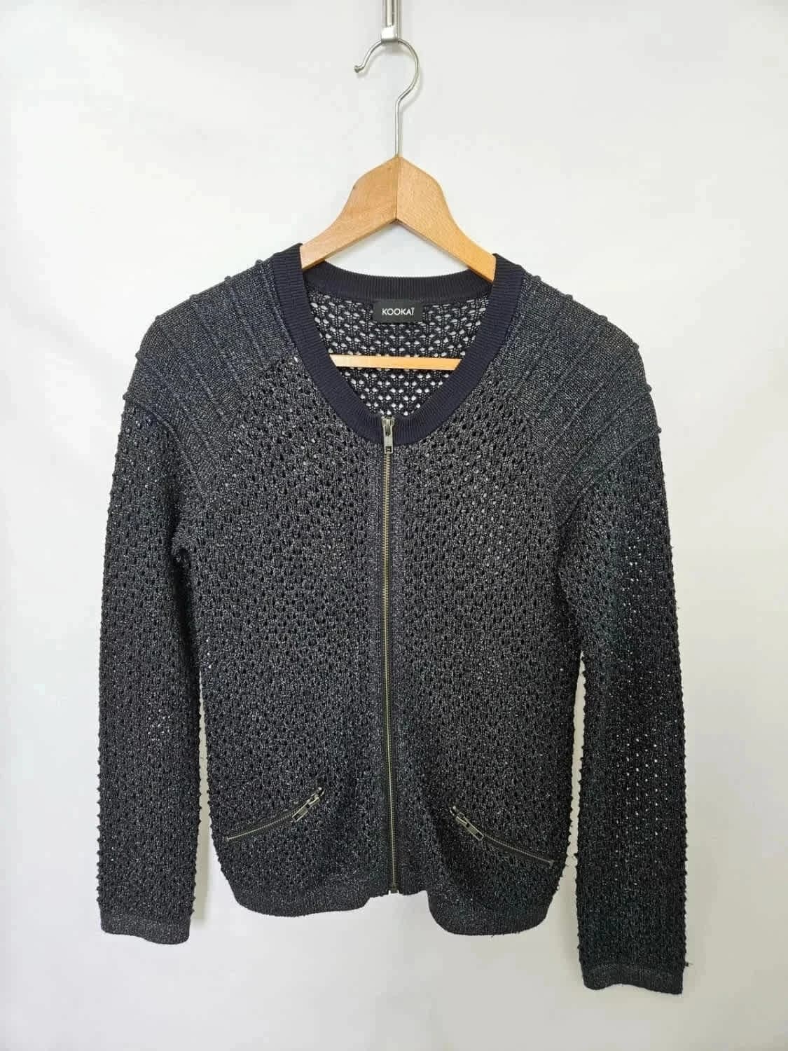 Gilet bleu pailleté en maille Kookaï taille XS - Photo 2/6