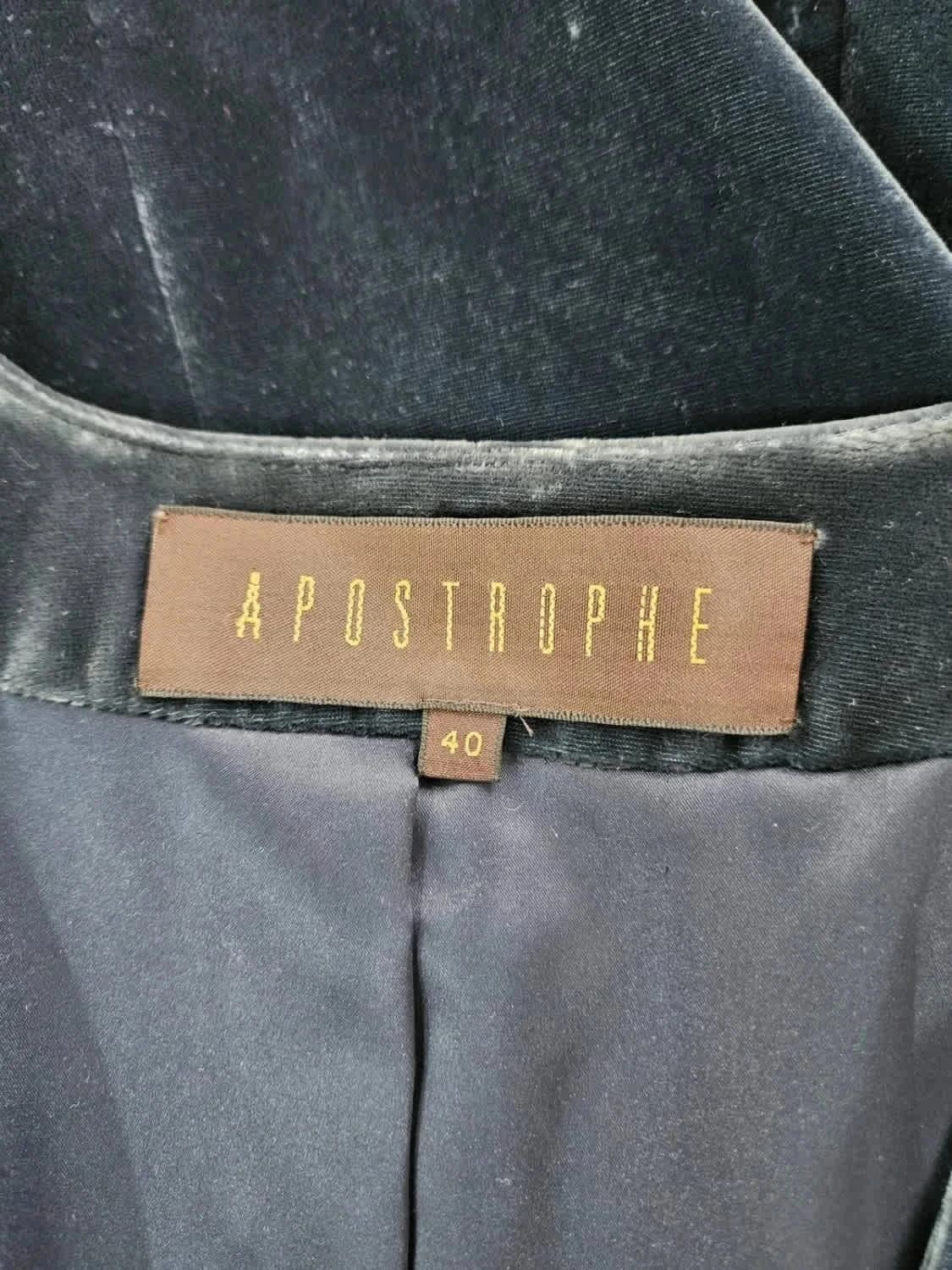 Veste velours bleu en soie Apostrophe taille 40 - Photo 6/7