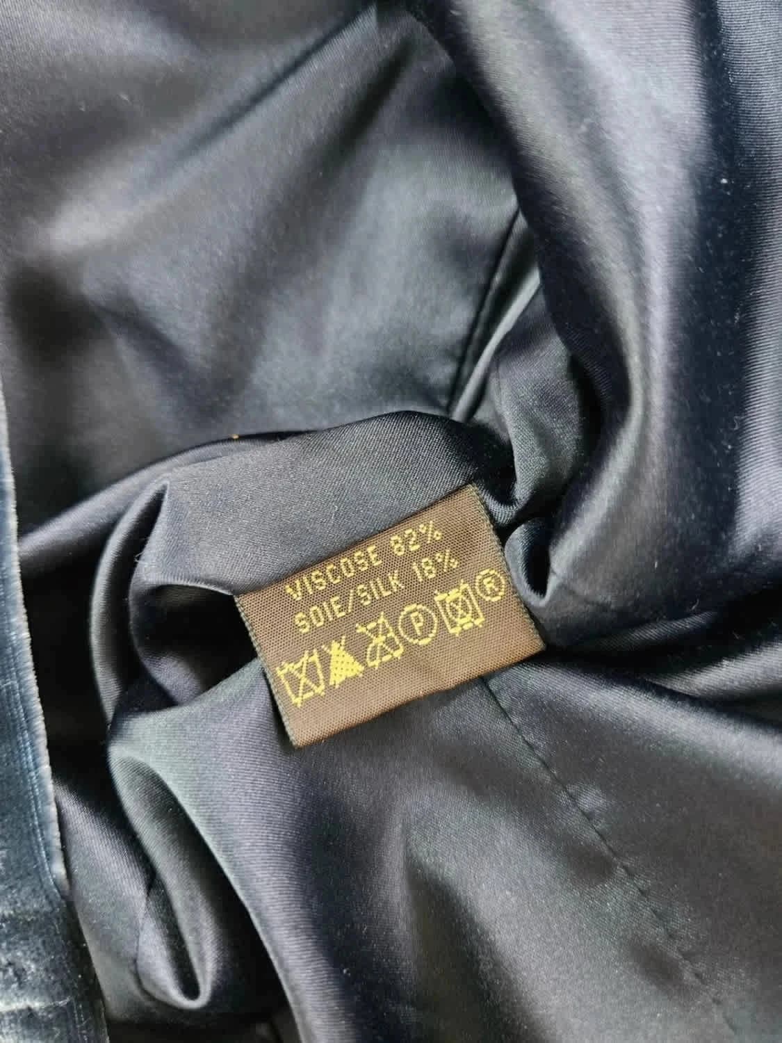 Veste velours bleu en soie Apostrophe taille 40 - Photo 7/7