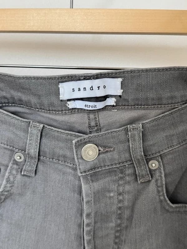 Jean gris slim Sandro étroit taille W32 - Photo 3/10