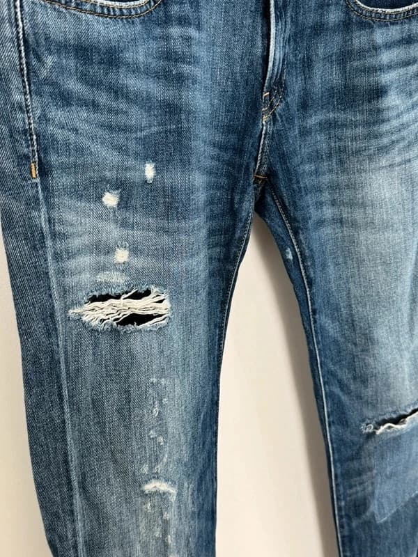 Jean Astor boyfriend destroy Polo Ralph Lauren denim bleu taille W27 - Photo 5/16