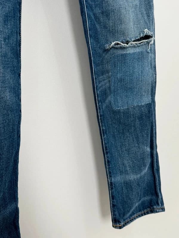 Jean Astor boyfriend destroy Polo Ralph Lauren denim bleu taille W27 - Photo 6/16