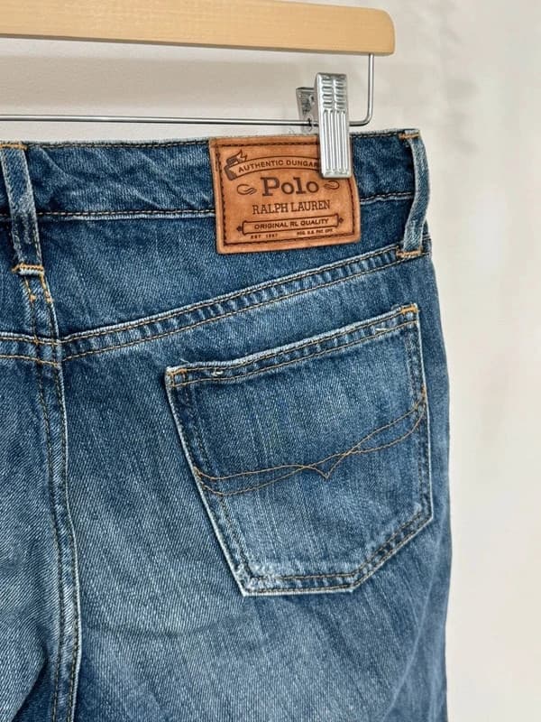 Jean Astor boyfriend destroy Polo Ralph Lauren denim bleu taille W27 - Photo 7/16