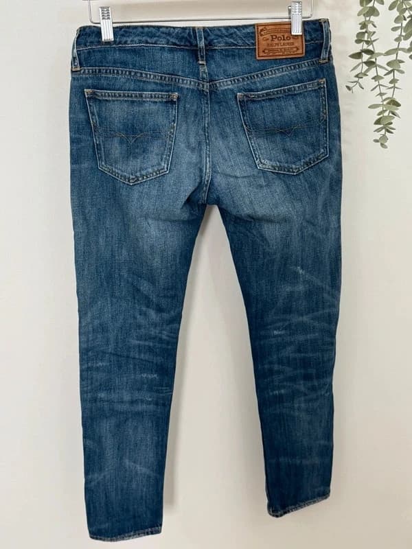 Jean Astor boyfriend destroy Polo Ralph Lauren denim bleu taille W27 - Photo 8/16