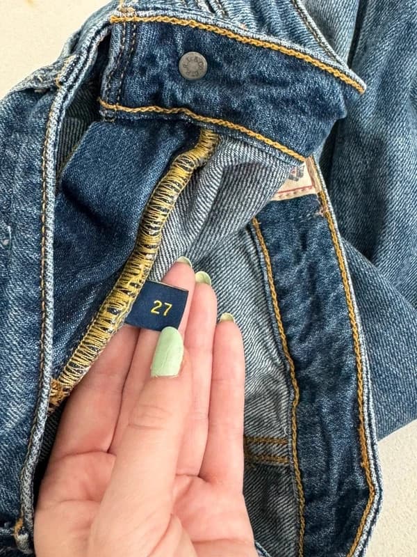 Jean Astor boyfriend destroy Polo Ralph Lauren denim bleu taille W27 - Photo 14/16