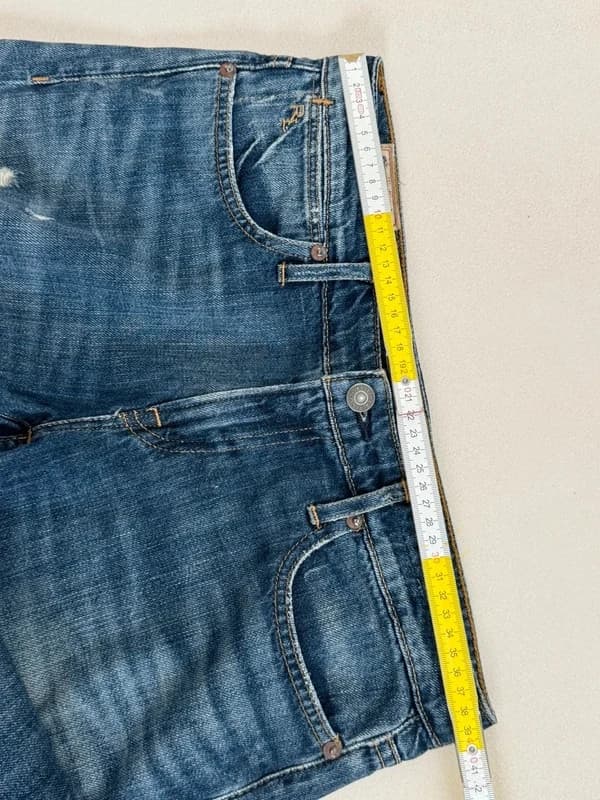 Jean Astor boyfriend destroy Polo Ralph Lauren denim bleu taille W27 - Photo 15/16