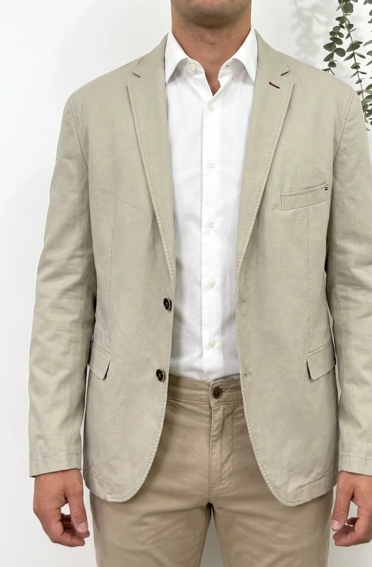 Blazer Luigi Morini beige doublure jazz taille 60/3XL - Photo 1/13