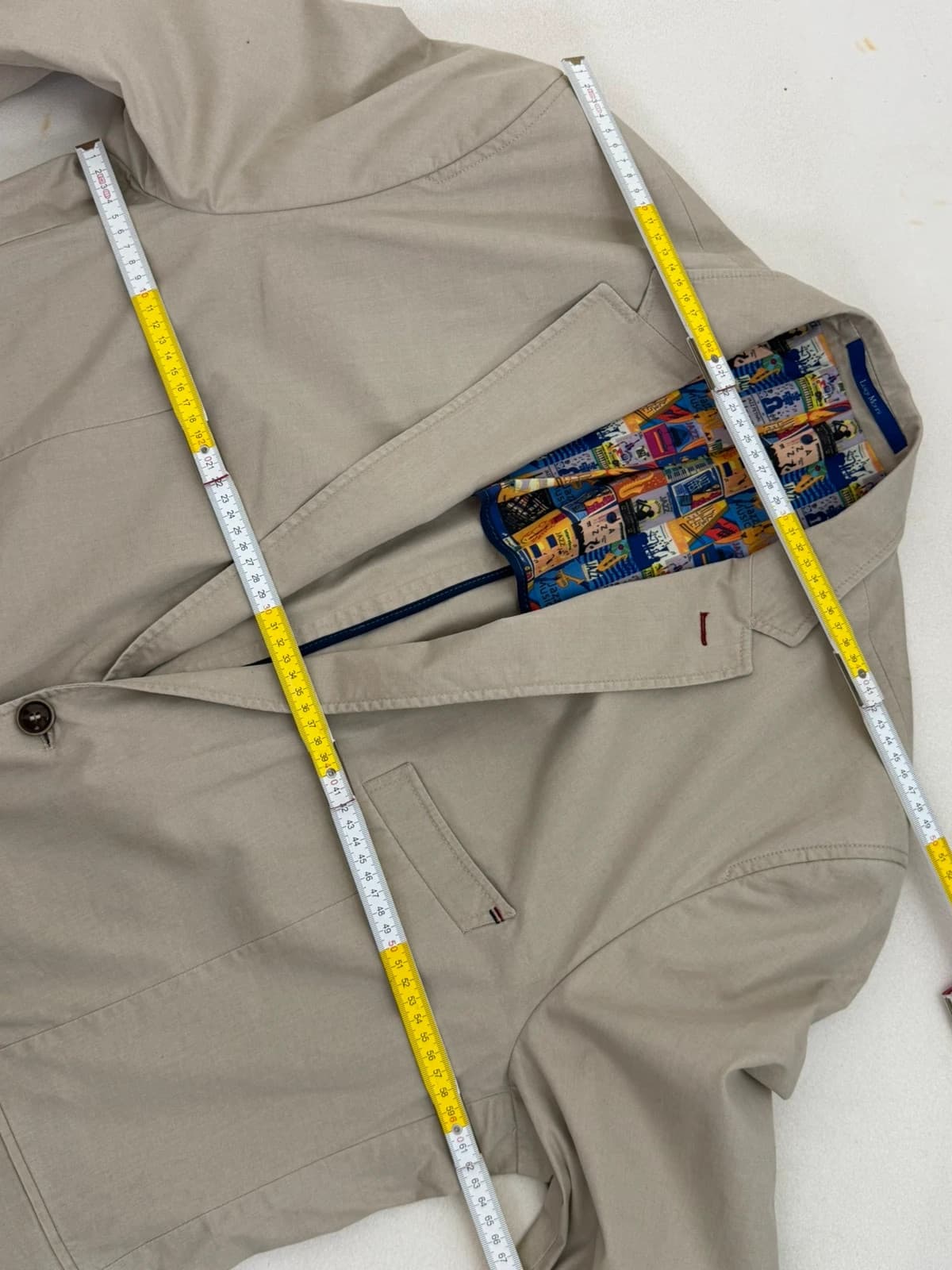 Blazer Luigi Morini beige doublure jazz taille 60/3XL - Photo 12/13