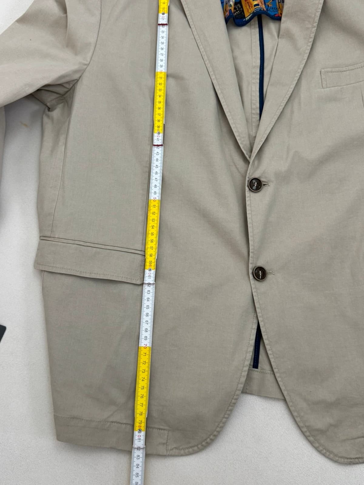 Blazer Luigi Morini beige doublure jazz taille 60/3XL - Photo 13/13