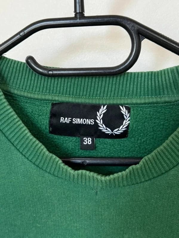 Sweat Crewneck Fred Perry x Raf Simons vert panneau rayé taille 38/S - Photo 5/11