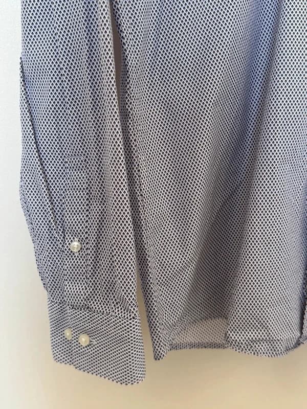 Chemise slim fit Hugo Boss motif bleu blanc taille 42/L - FP260347 - Photo 4/7