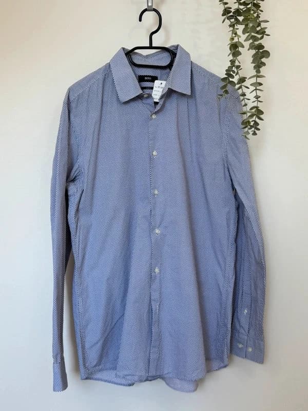 Chemise slim fit Hugo Boss motif bleu blanc taille 42/L - FP260347 - Photo 2/7