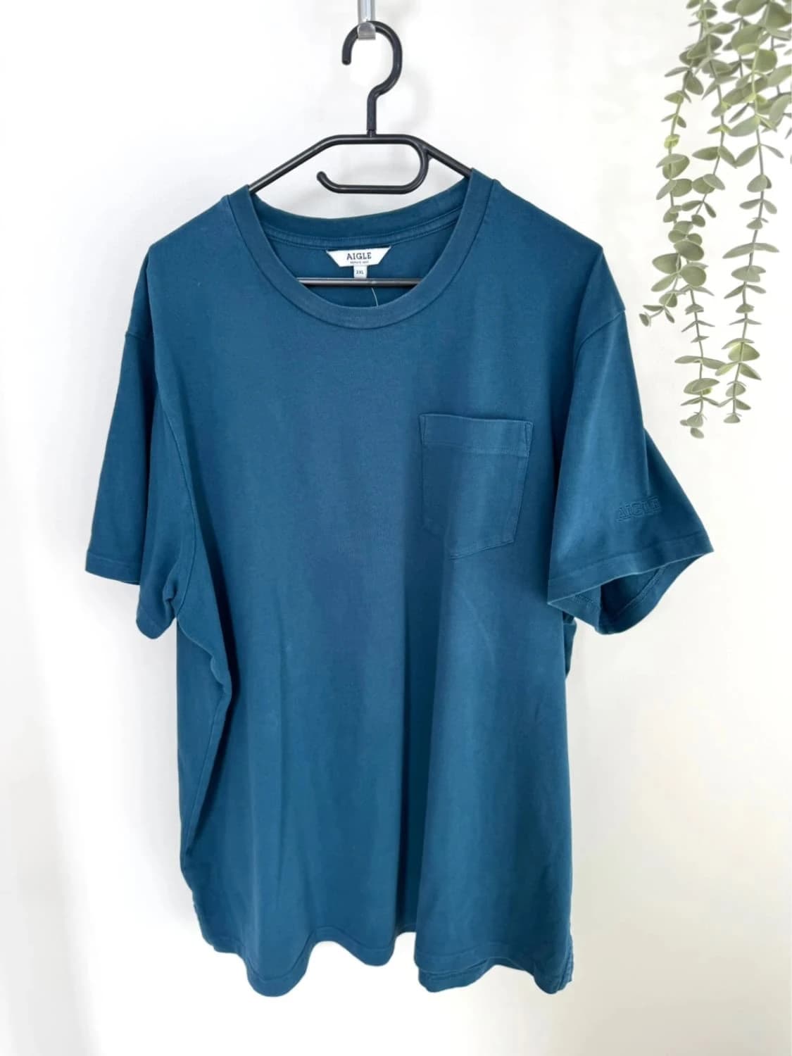 T-shirt coton Aigle poche poitrine bleu canard taille 2XL - FP2512135 - Photo 2/5