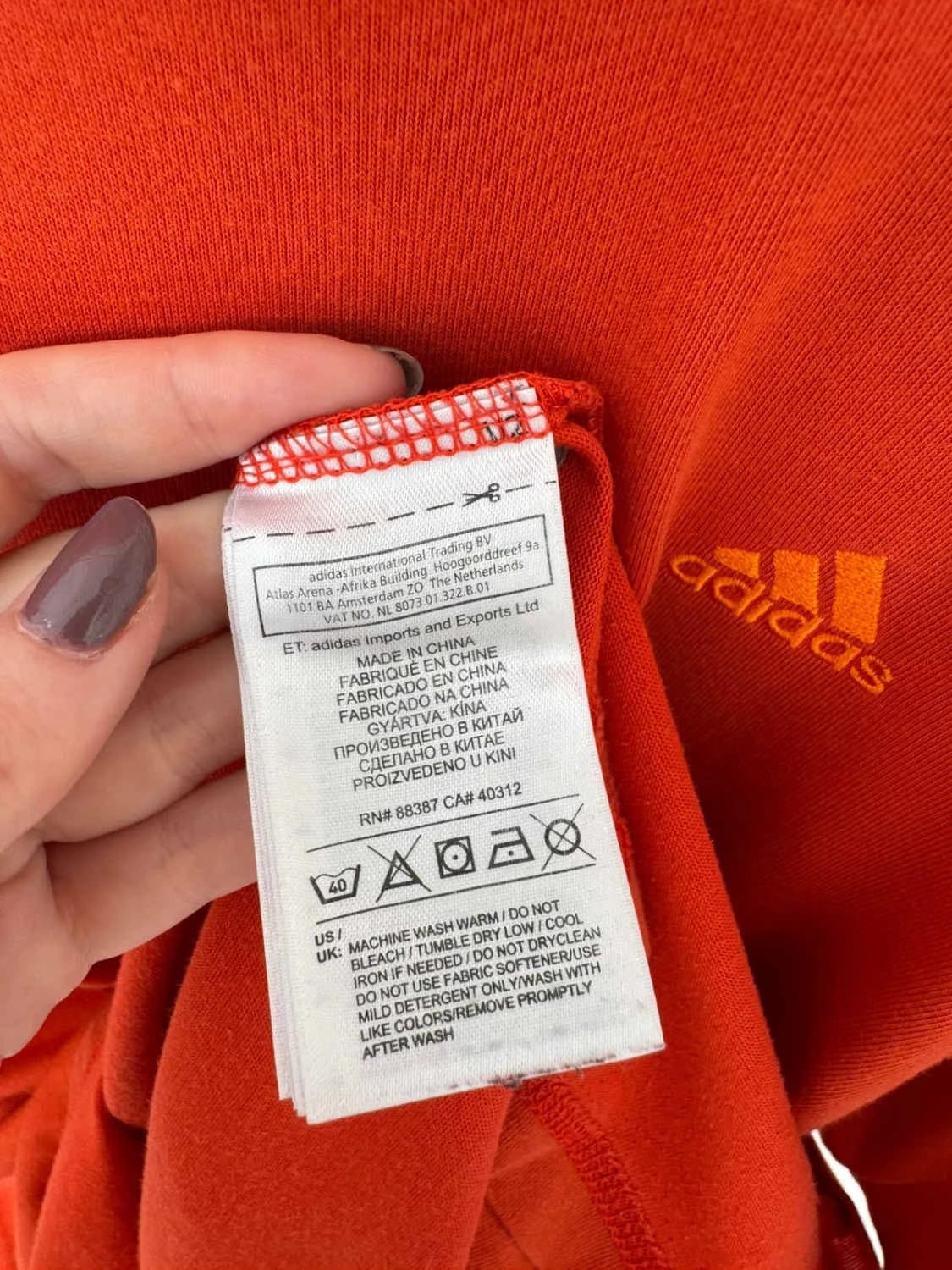 T-shirt Adidas performance orange coton sport taille 2XL - FP2512201 - Photo 8/8