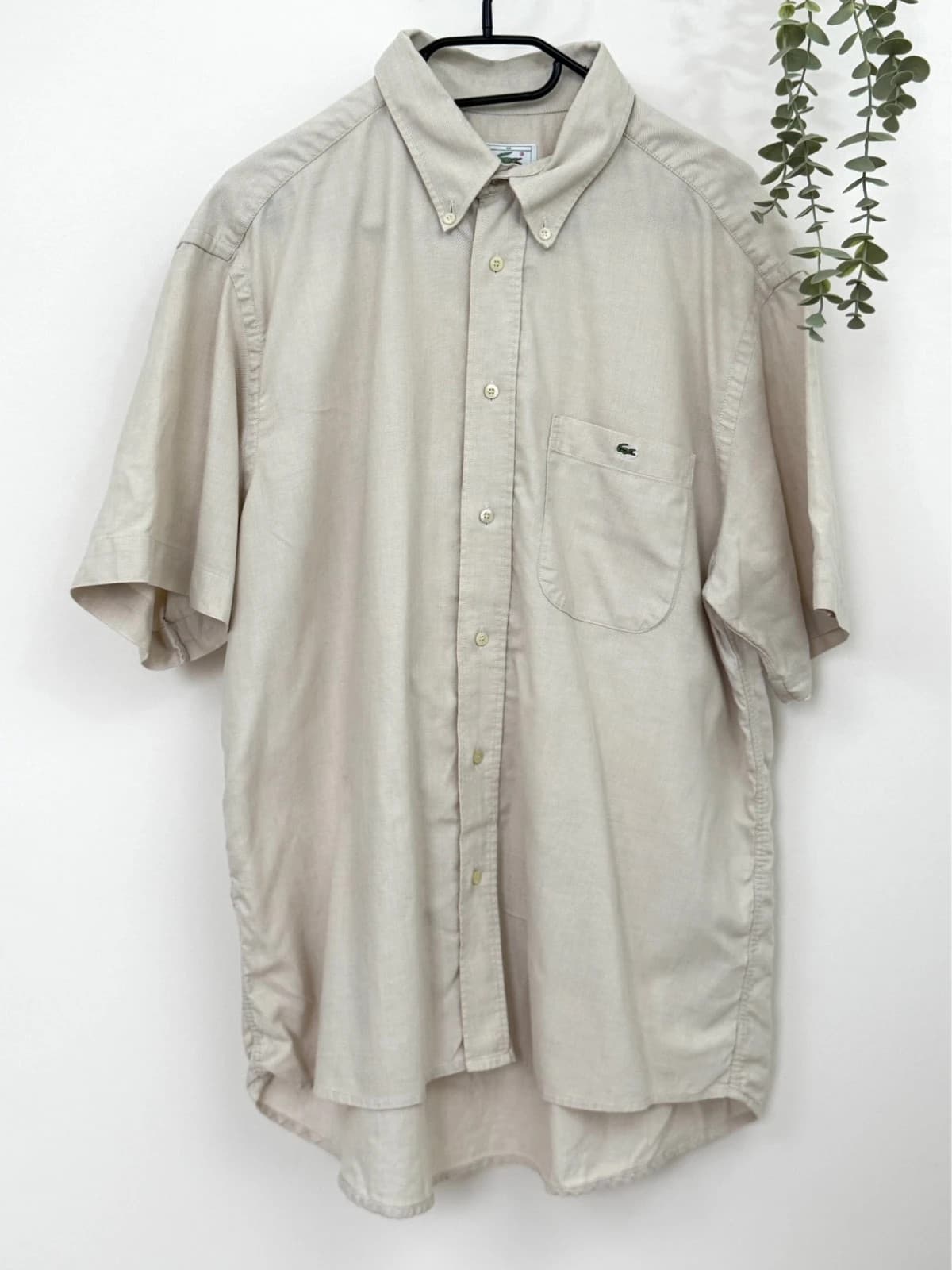 Chemise manches courtes Lacoste coton beige taille 44/XL - FP260194 - Photo 2/7