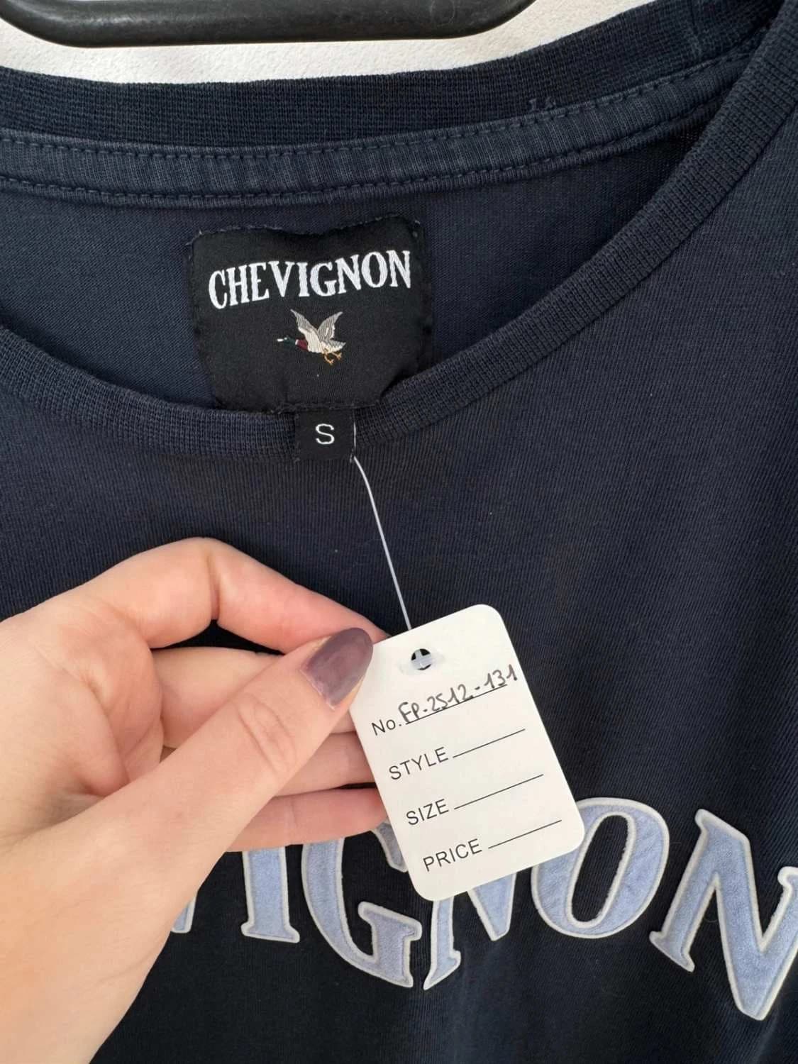 T-shirt coton Chevignon bleu marine logo brodé taille S - FP2512131 - Photo 4/5