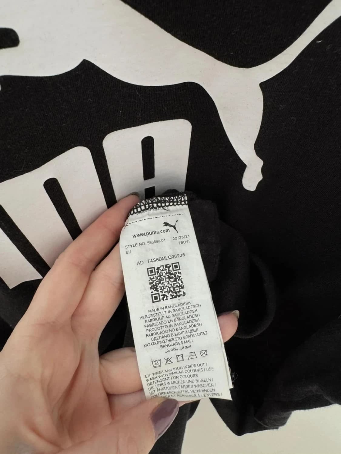 T-shirt coton Puma noir logo poitrine taille M - FP2512123 - Photo 6/6