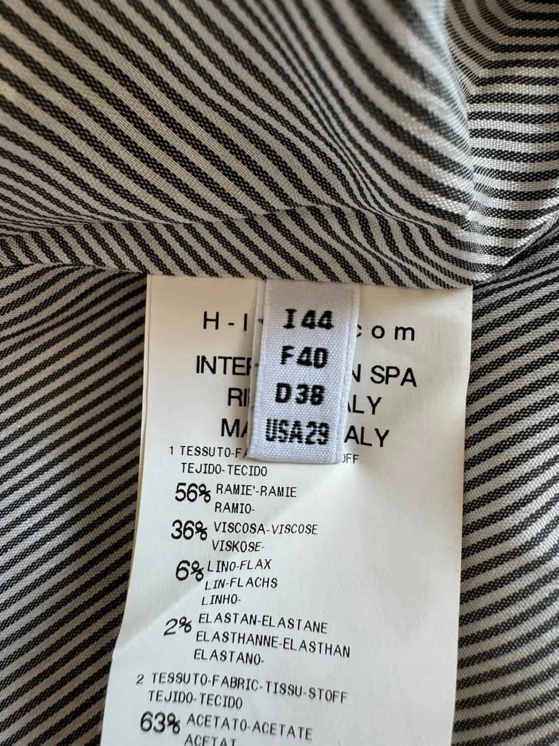Veste sans manches rayée grise en ramie et lin HIGH taille 40 - Photo 12/14