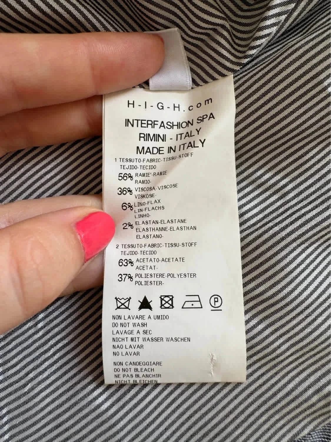 Veste sans manches rayée grise en ramie et lin HIGH taille 40 - Photo 13/14