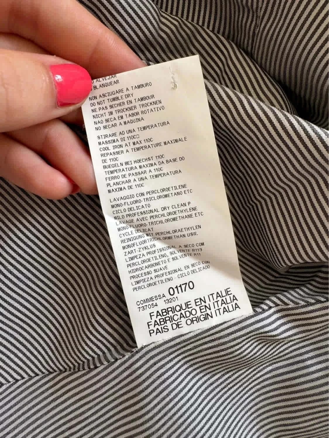 Veste sans manches rayée grise en ramie et lin HIGH taille 40 - Photo 14/14