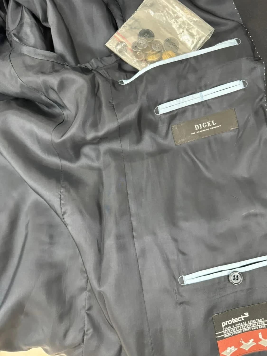 Veste blazer Digel bleu marine taille 50 - Photo 7/10