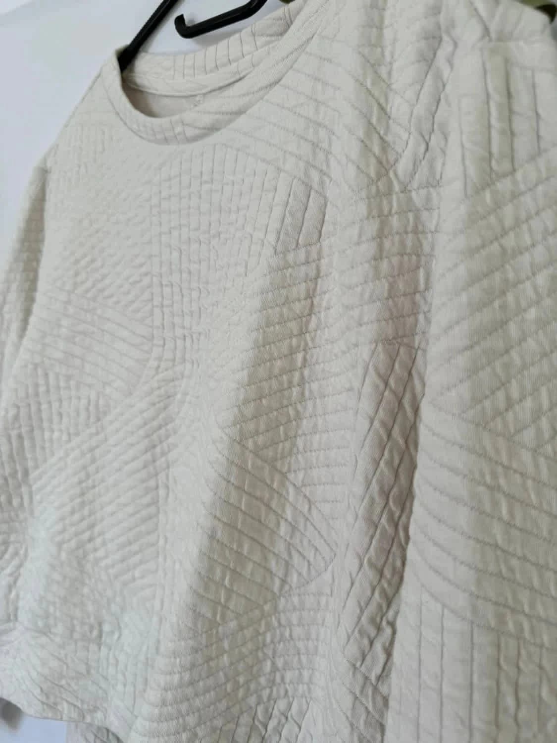 Sweat blanc Adidas texturé taille M - Photo 4/7