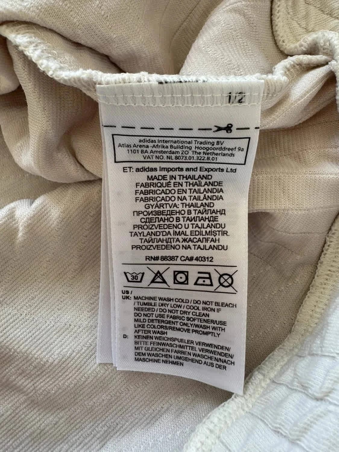 Sweat blanc Adidas texturé taille M - Photo 7/7