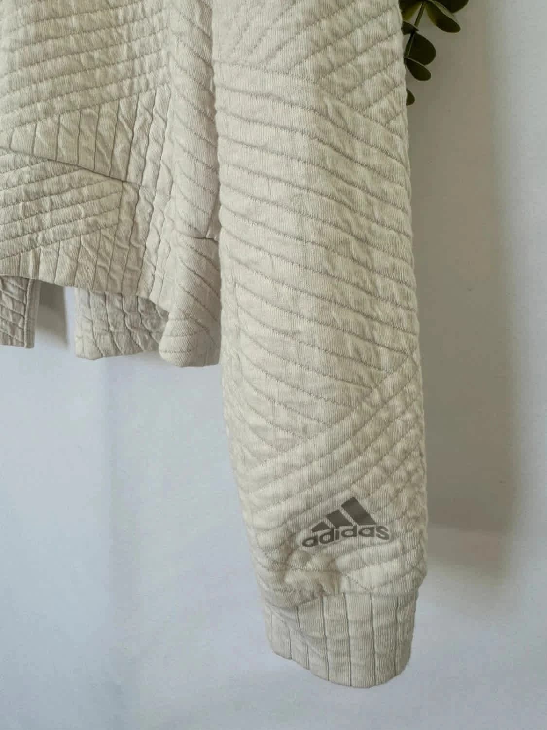 Sweat blanc Adidas texturé taille M - Photo 3/7