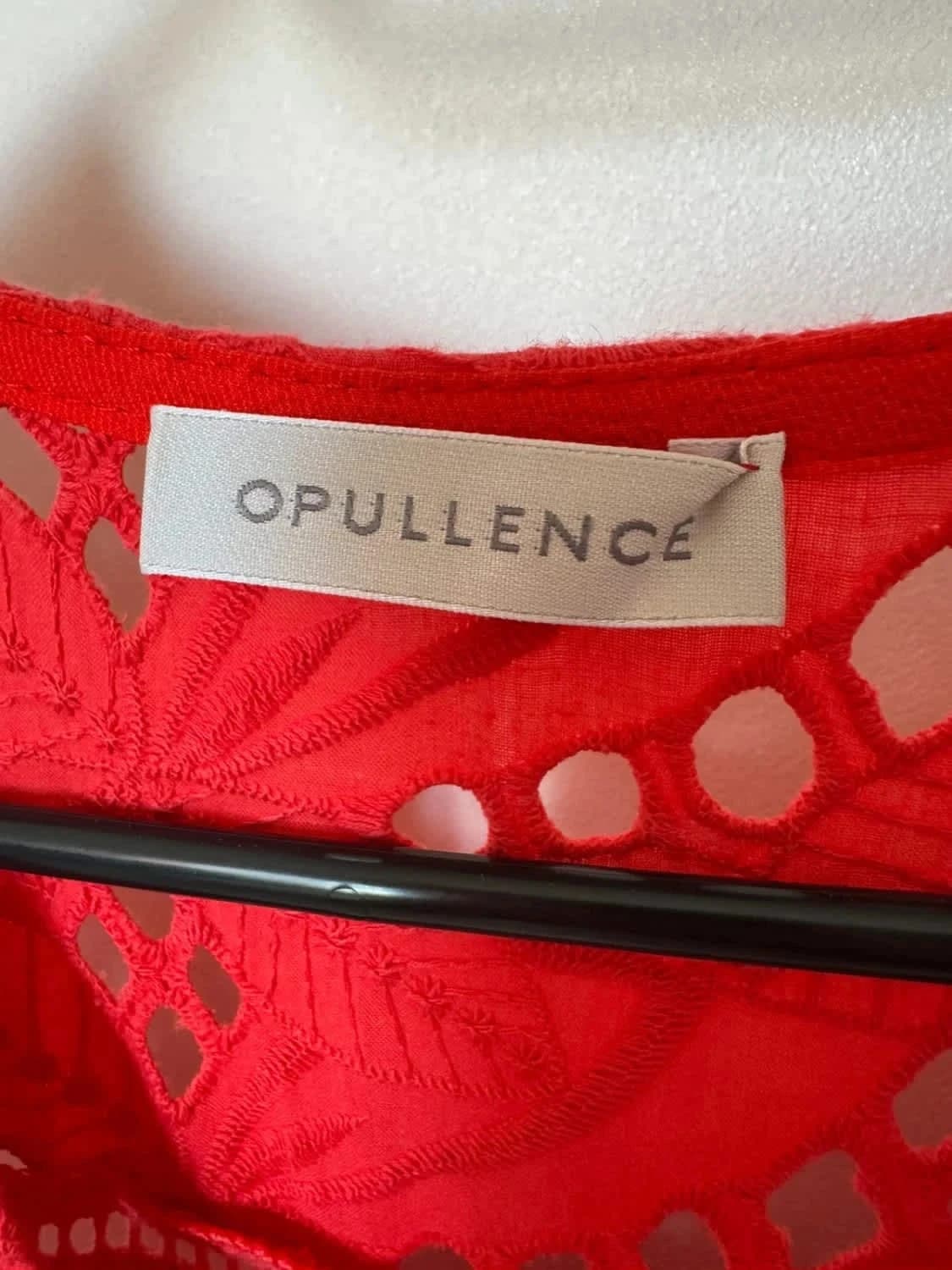 Robe patineuse Opullence rouge brodée taille S - Photo 3/6