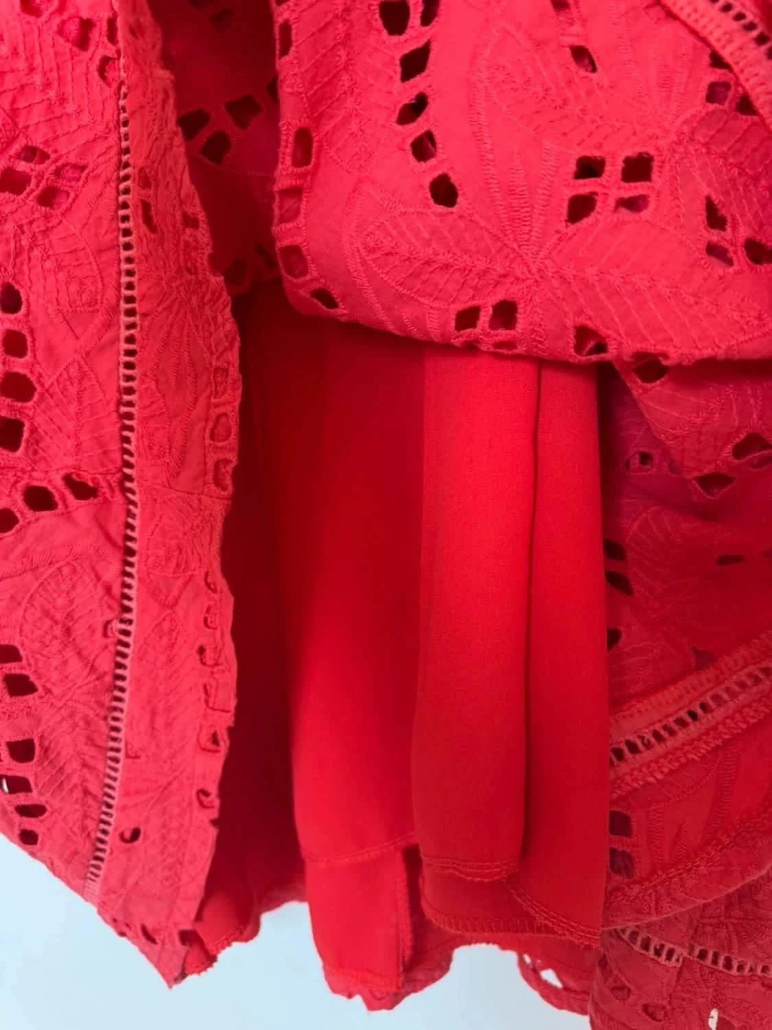 Robe patineuse Opullence rouge brodée taille S - Photo 5/6