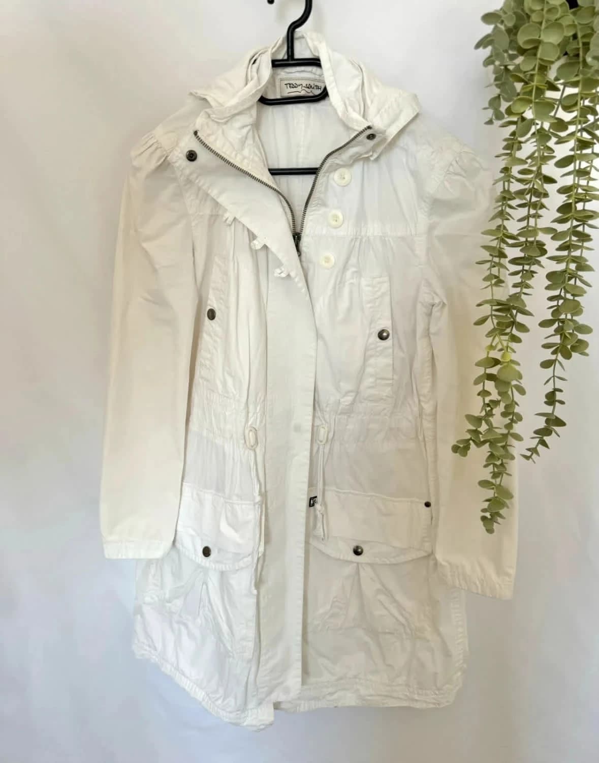 Parka blanche 100% coton Teddy Smith - Photo 2/10