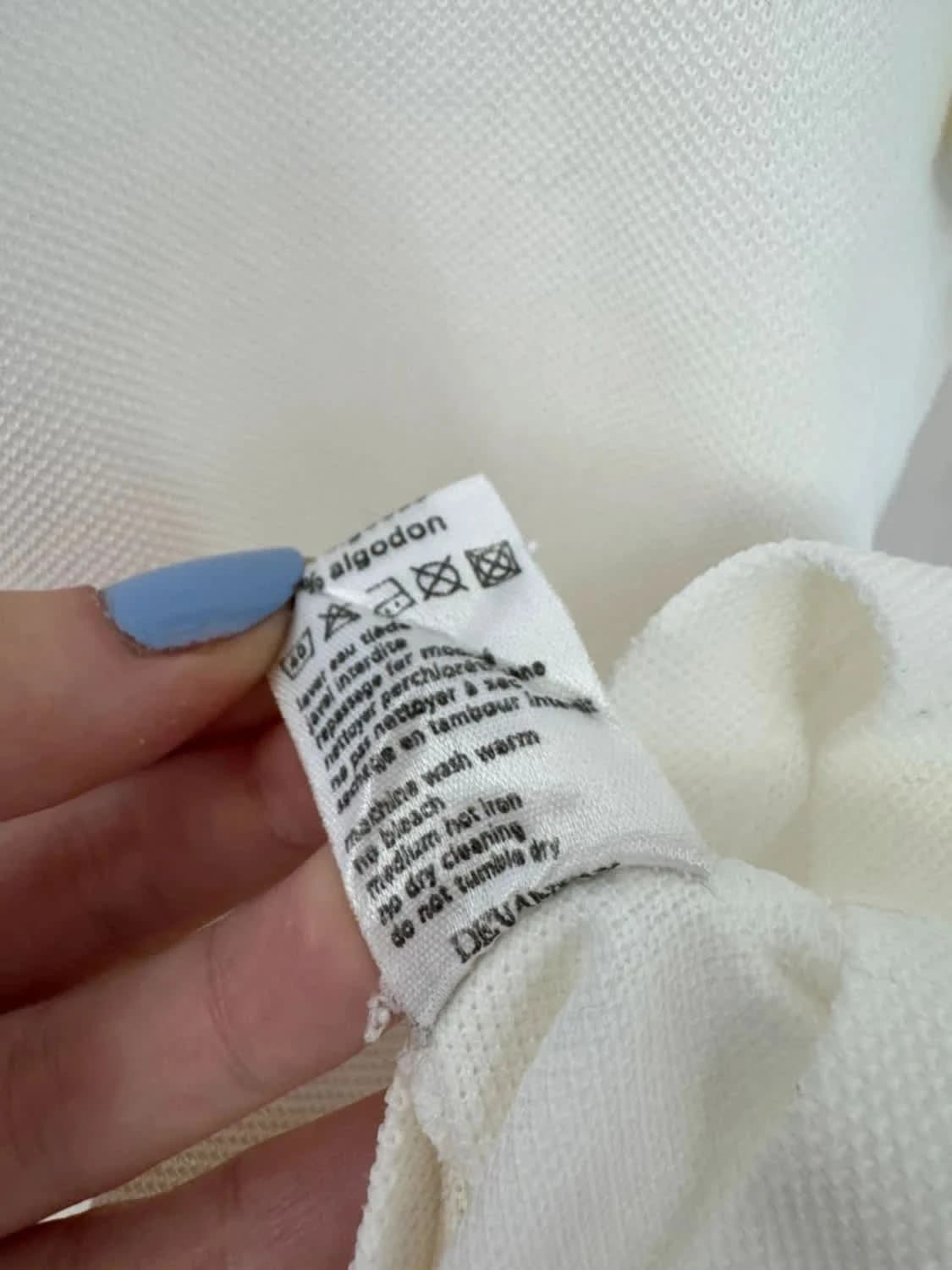 T-shirt blanc Lacoste Devanlay col rond 100% coton taille 38 - Photo 6/6