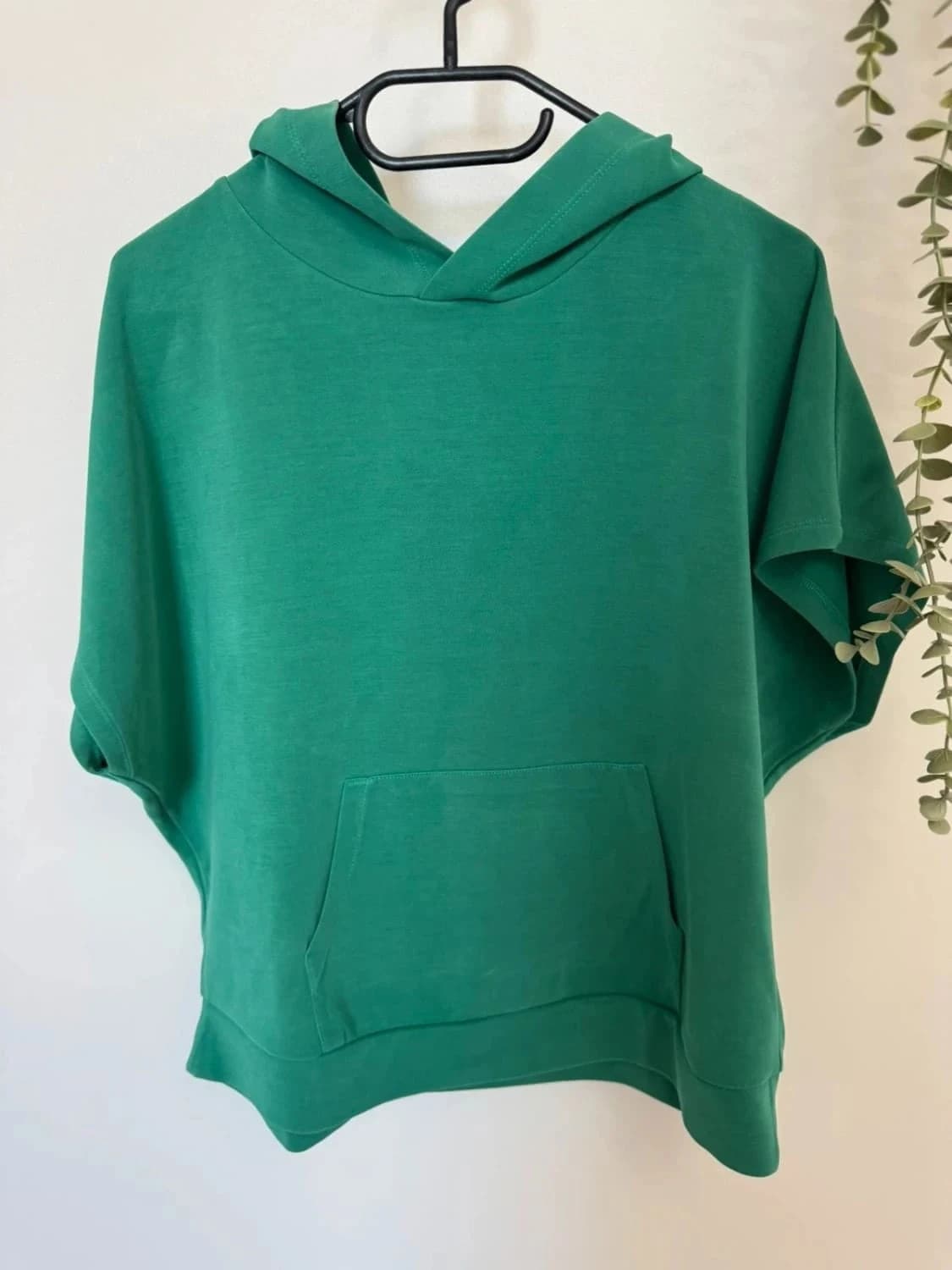 Sweat à capuche sans manches vert Promod couple ample - Photo 2/5