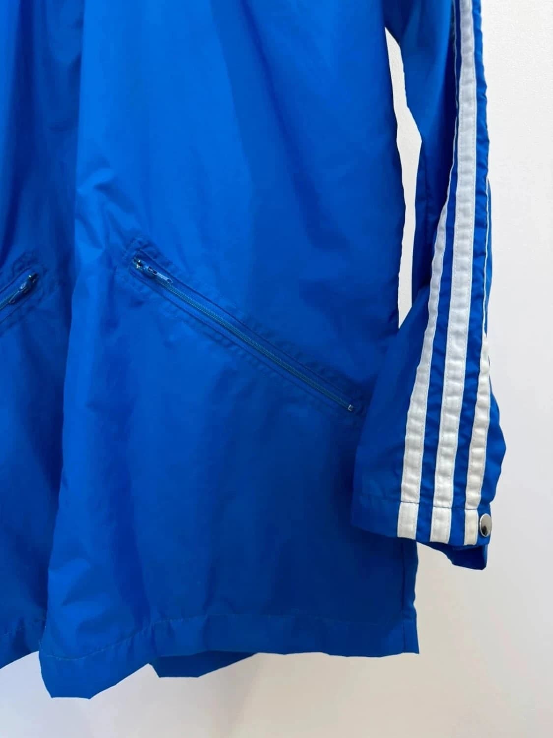 Adidas Originals vintage 90s veste coupe-vent Track Jacket bleu roi Trefoil taille 44/M - Photo 3/8