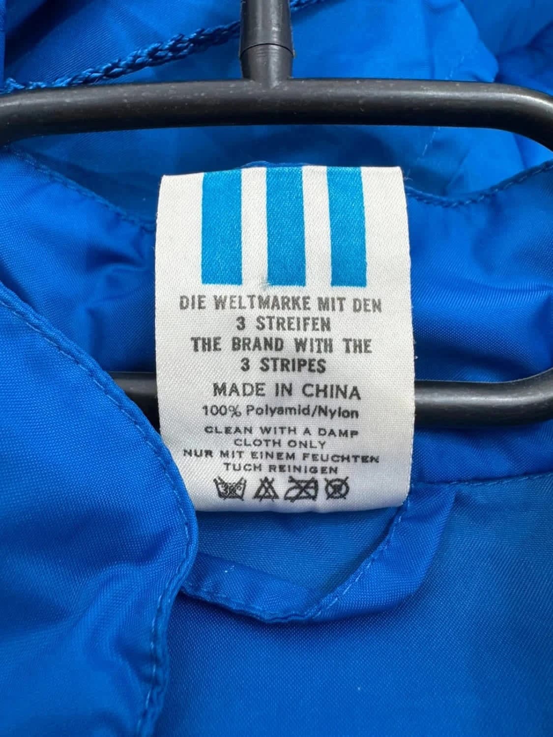 Adidas Originals vintage 90s veste coupe-vent Track Jacket bleu roi Trefoil taille 44/M - Photo 7/8